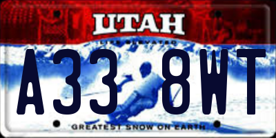 UT license plate A338WT