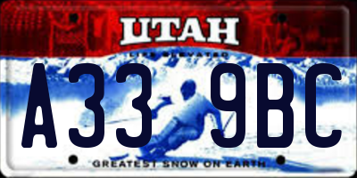 UT license plate A339BC
