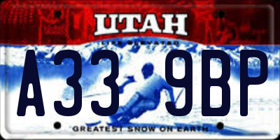 UT license plate A339BP