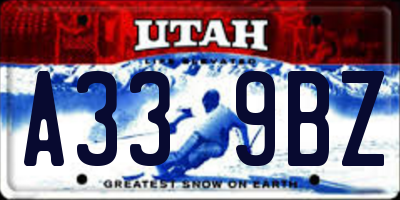 UT license plate A339BZ