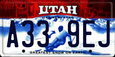 UT license plate A339EJ