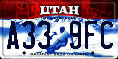 UT license plate A339FC