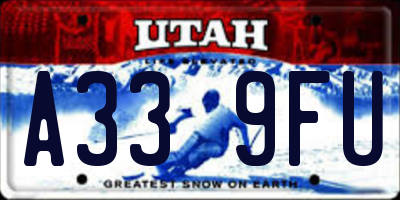 UT license plate A339FU