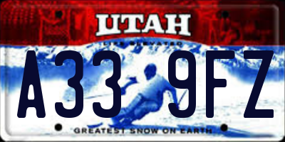 UT license plate A339FZ