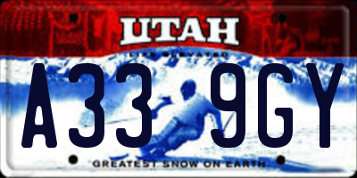 UT license plate A339GY