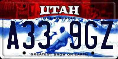 UT license plate A339GZ