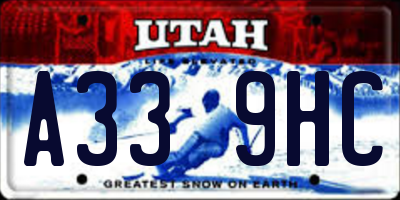 UT license plate A339HC