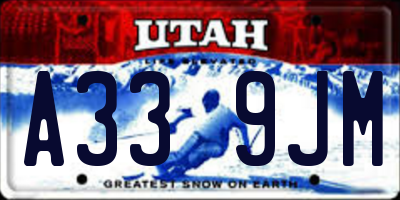 UT license plate A339JM