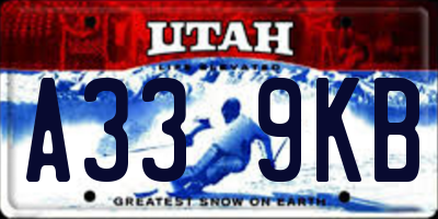 UT license plate A339KB