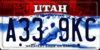 UT license plate A339KC