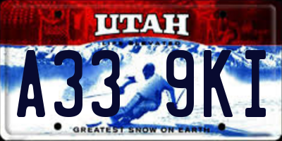 UT license plate A339KI
