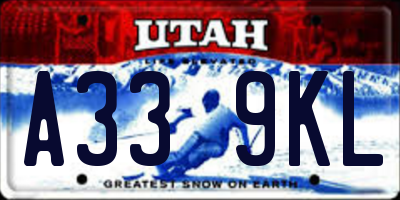 UT license plate A339KL
