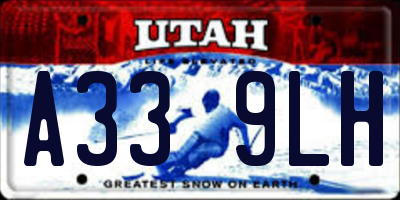 UT license plate A339LH