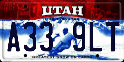 UT license plate A339LT