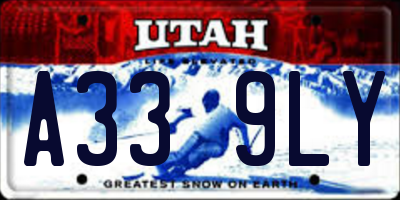 UT license plate A339LY