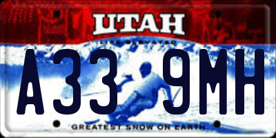 UT license plate A339MH