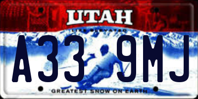 UT license plate A339MJ