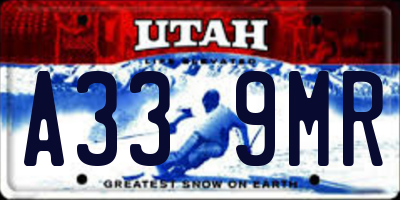UT license plate A339MR