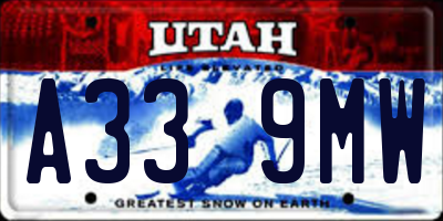 UT license plate A339MW