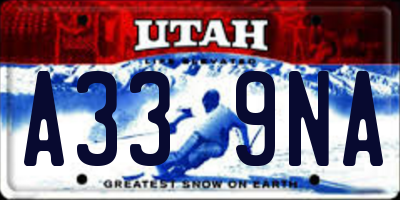 UT license plate A339NA