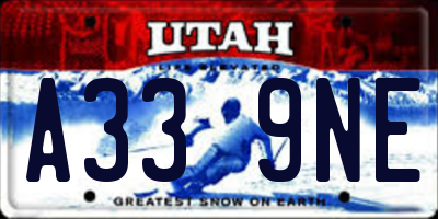 UT license plate A339NE