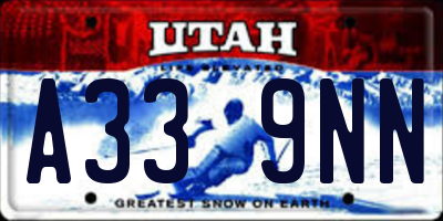 UT license plate A339NN