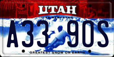 UT license plate A339OS