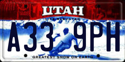 UT license plate A339PH