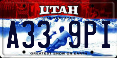 UT license plate A339PI