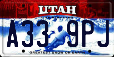 UT license plate A339PJ