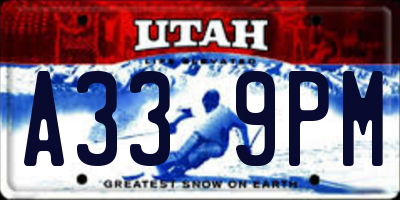 UT license plate A339PM