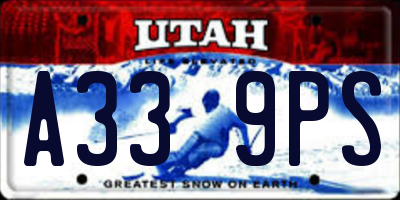 UT license plate A339PS