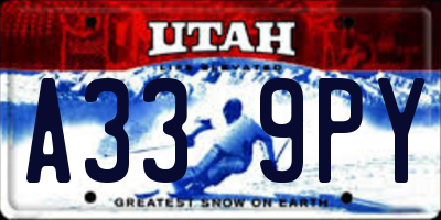 UT license plate A339PY