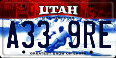 UT license plate A339RE