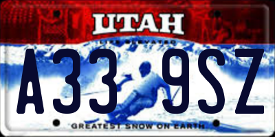 UT license plate A339SZ