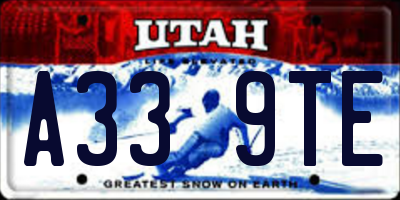 UT license plate A339TE