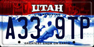 UT license plate A339TP