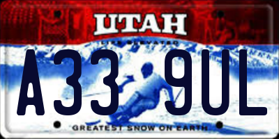 UT license plate A339UL