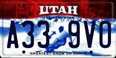 UT license plate A339VO