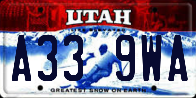UT license plate A339WA