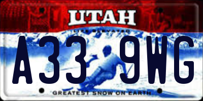 UT license plate A339WG