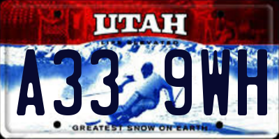 UT license plate A339WH