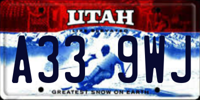 UT license plate A339WJ