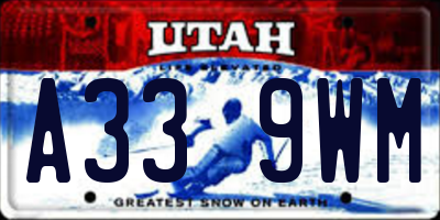 UT license plate A339WM
