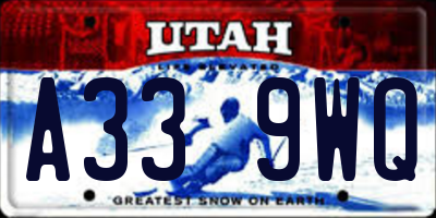 UT license plate A339WQ