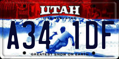 UT license plate A341DF