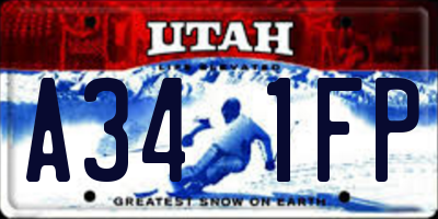 UT license plate A341FP