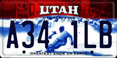 UT license plate A341LB