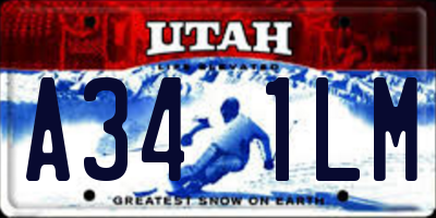 UT license plate A341LM