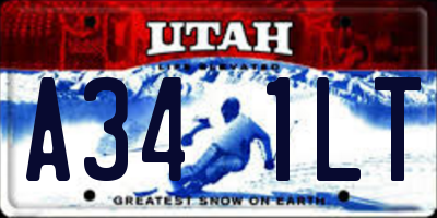UT license plate A341LT